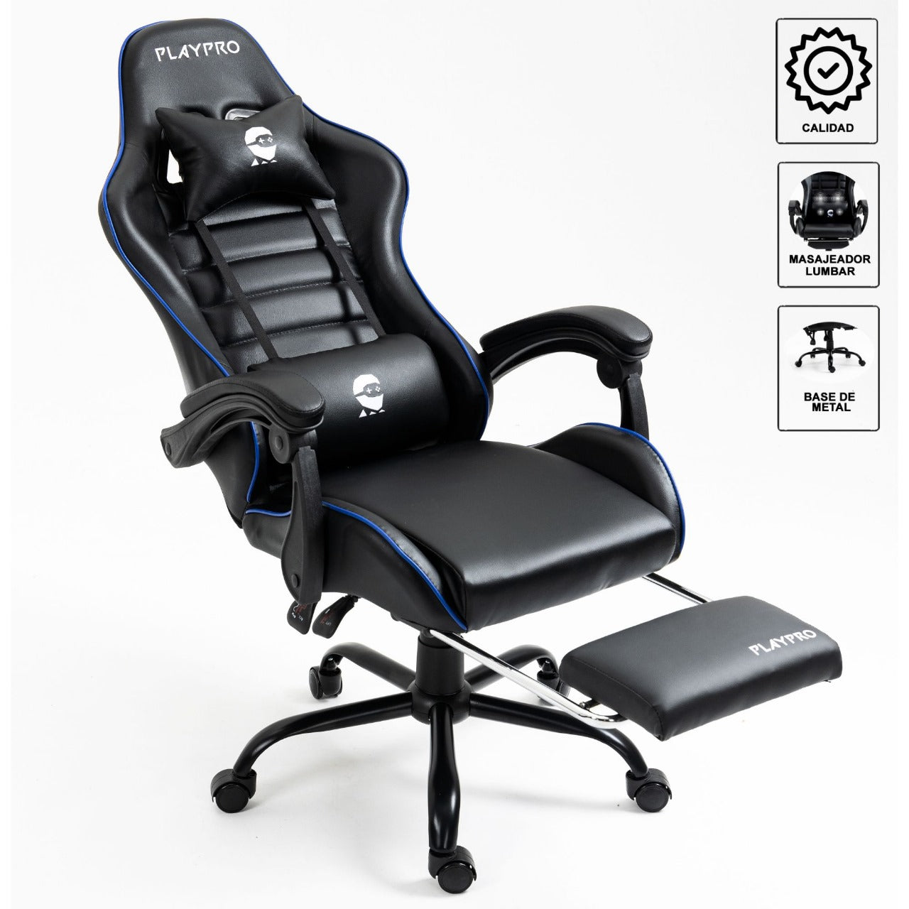 Silla Gamer Con Masajeador Lumbar Playpro X1