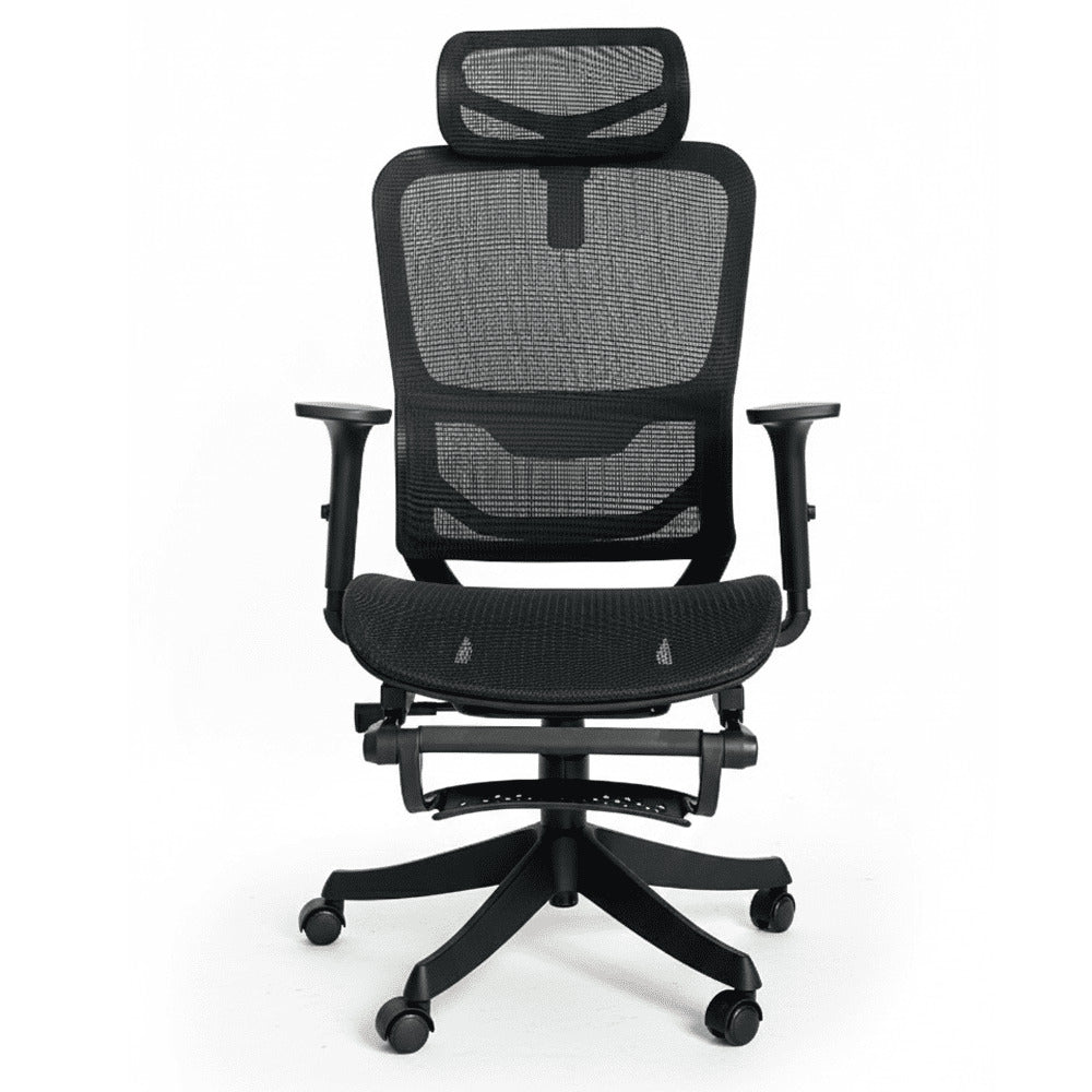 Silla Ergonomica de Oficina Gerencial Komsum Paris Negro con Posapies