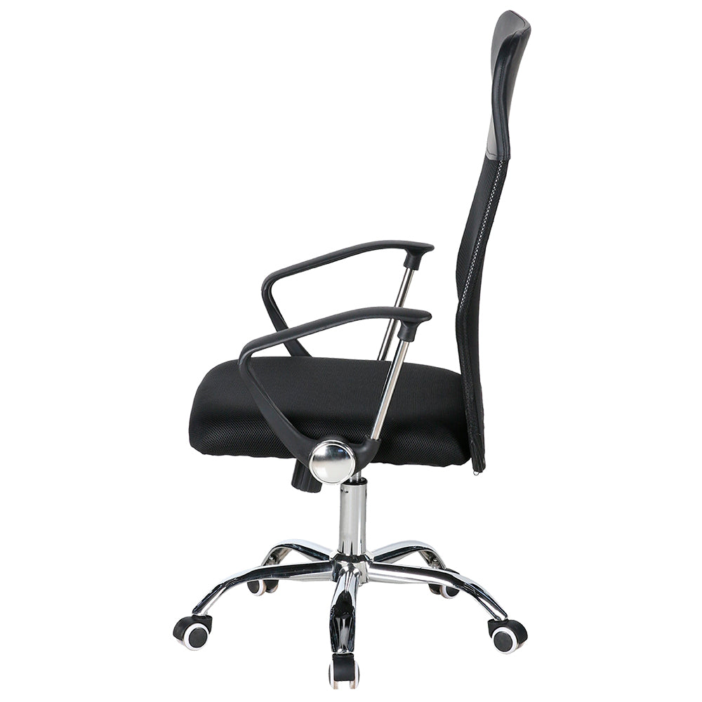 Juego de 4 Sillas de Oficina Ejecutiva Base de Acero Komsum Milan Negro