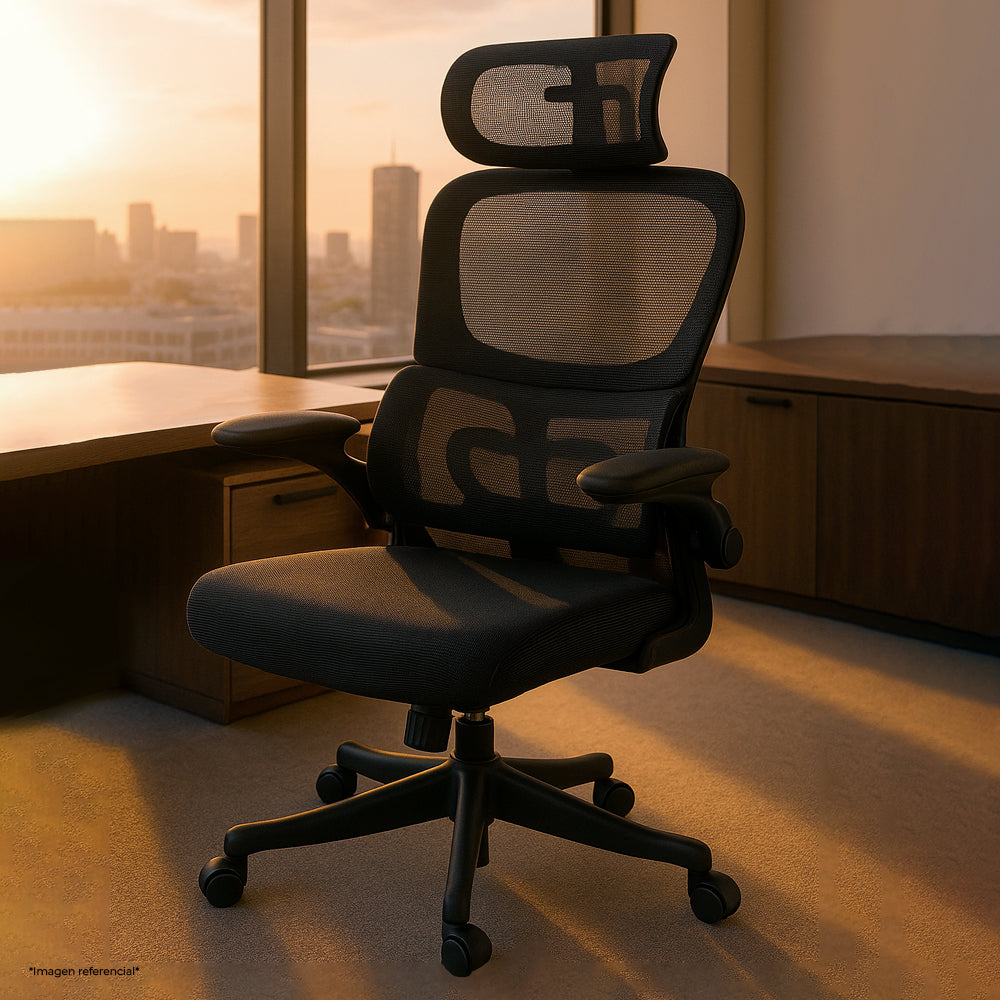 Silla Ergonomica de Oficina Gerencial Komsum Turin Negro