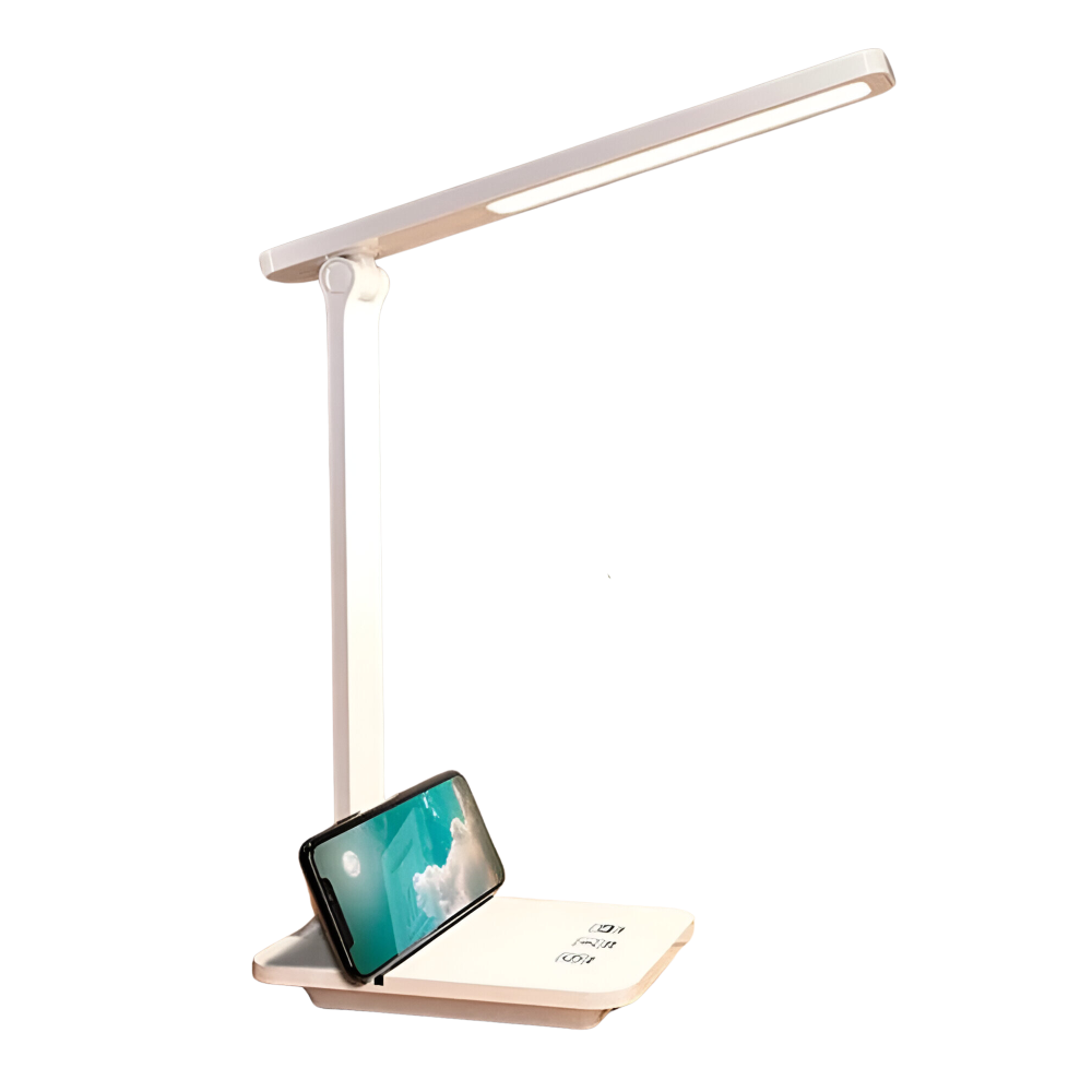 Lámpara de Escritorio USB Touch Minimalista Sofisticada Escritorio Celular Blanco