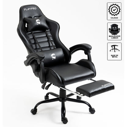Silla Gamer Con Masajeador Lumbar Playpro X1
