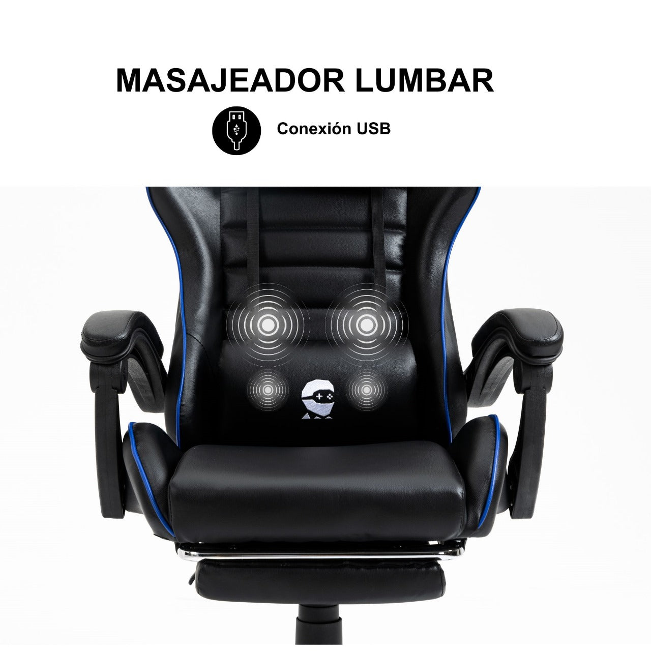 Silla Gamer Con Masajeador Lumbar Playpro X1