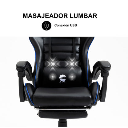 Silla Gamer Con Masajeador Lumbar Playpro X1
