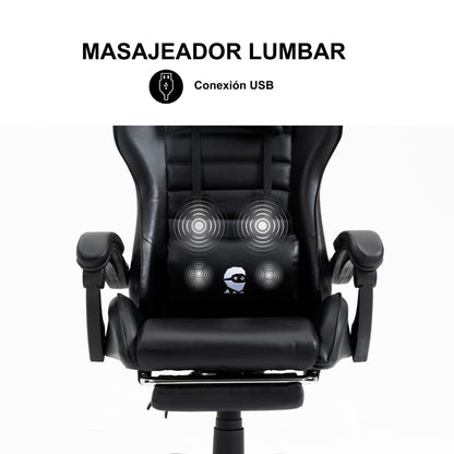 Silla Gamer Con Masajeador Lumbar Playpro X1