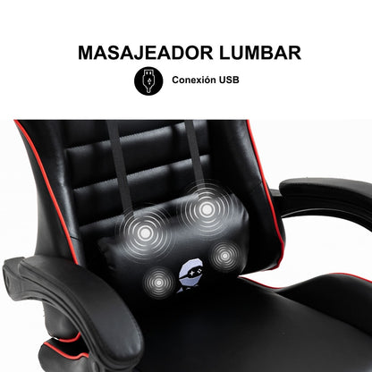 Silla Gamer Con Masajeador Lumbar Playpro X1