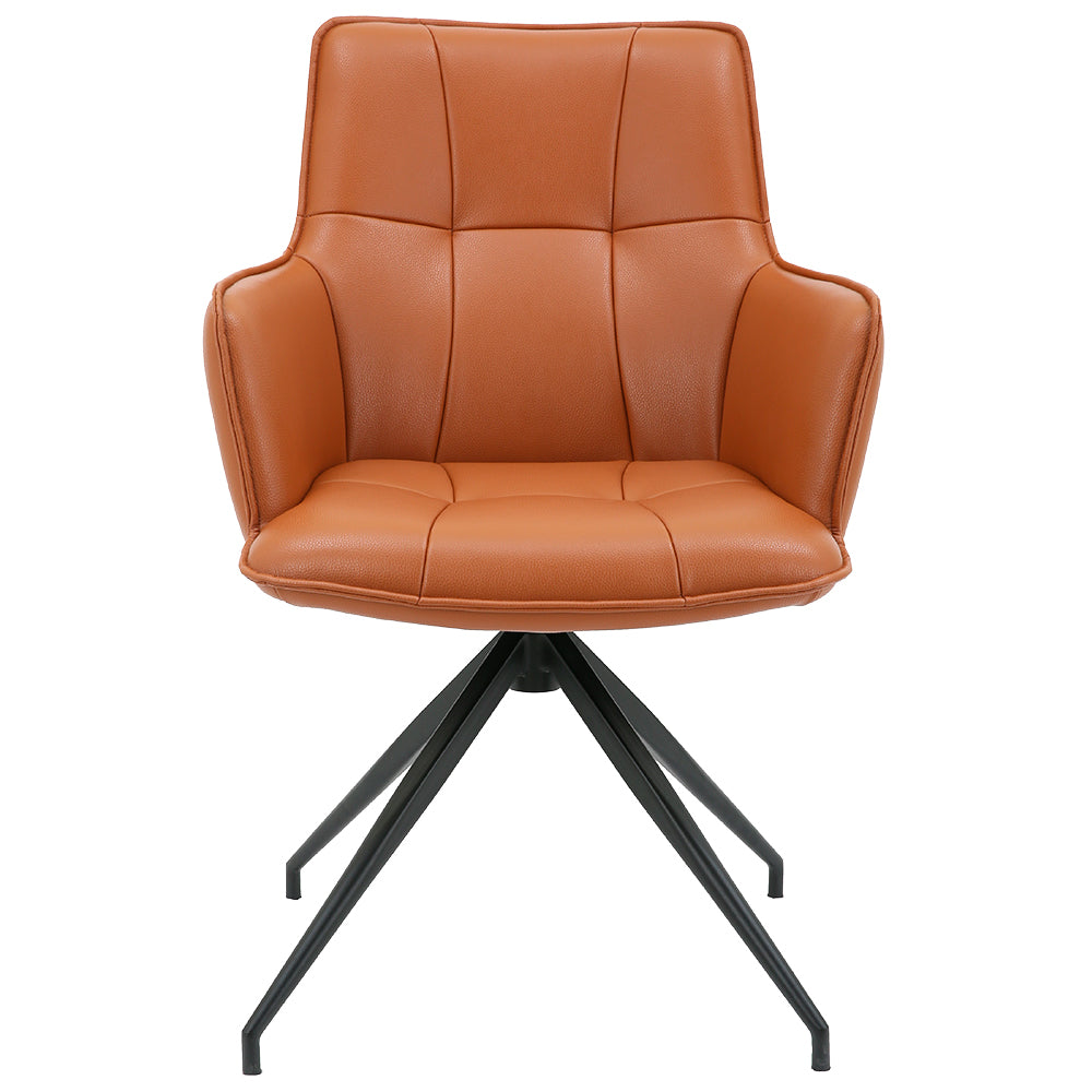 Silla de Oficina Cuero Giratoria 360° Buckingham Berner Marrón Claro