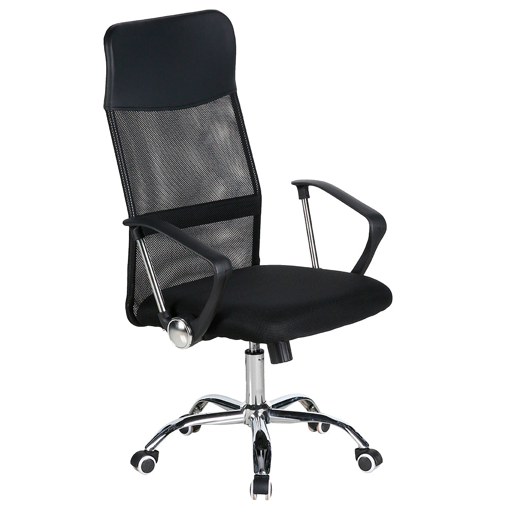 Silla de Oficina Ejecutiva Base de Acero Komsum Milan Negro