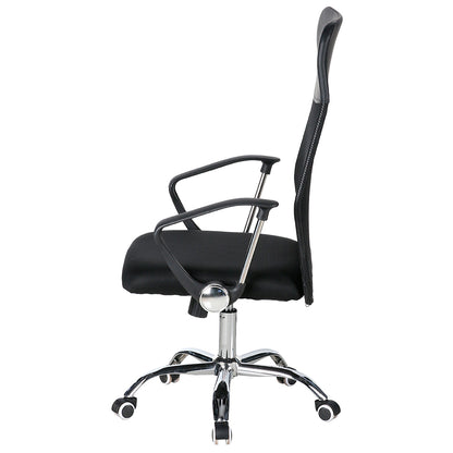 Juego de 4 Sillas de Oficina Ejecutiva Base de Acero Komsum Milan Negro