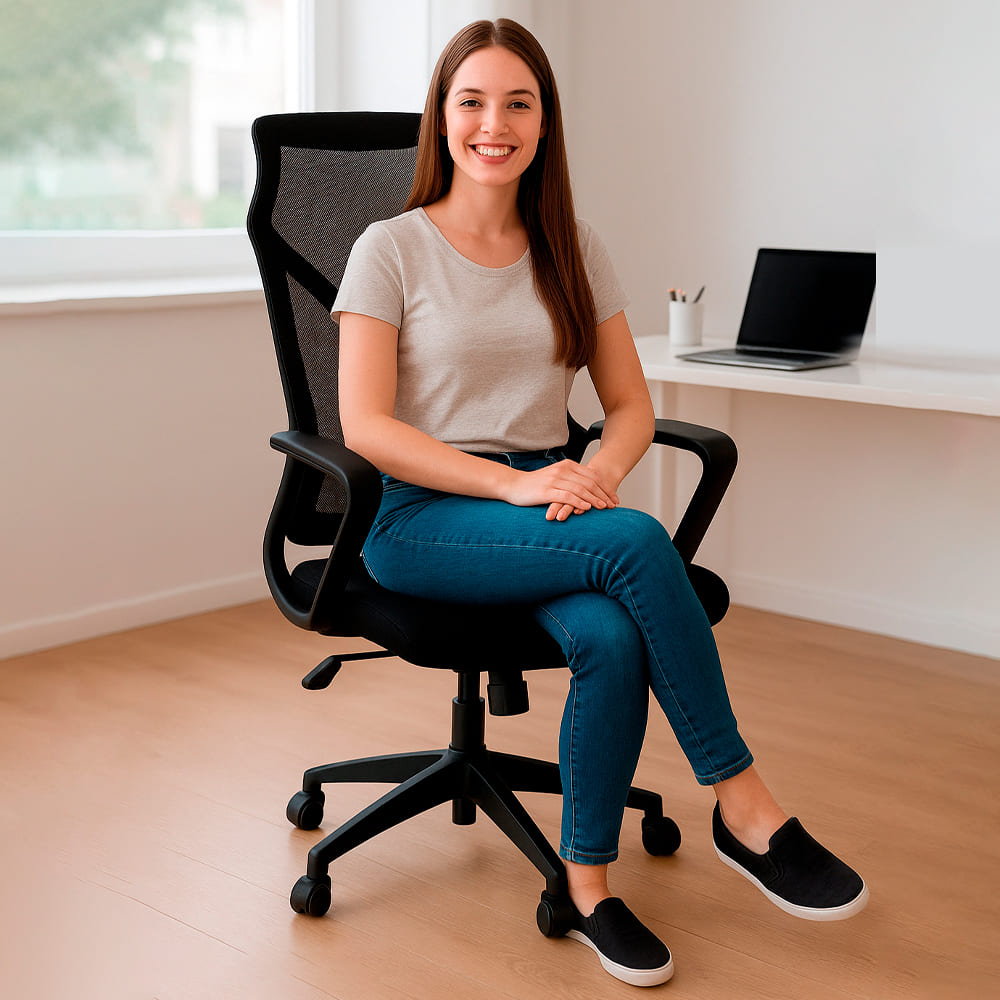 Silla Ergonomica de Oficina Ejecutiva Komsum Lyon Negro