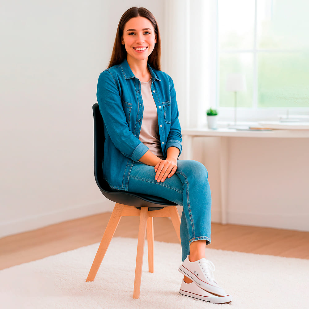 Silla de Oficina Komsum Ravena Negro