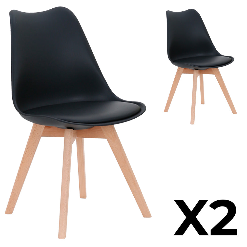 Pack x2 Sillas de Oficina Komsum Ravena Negro